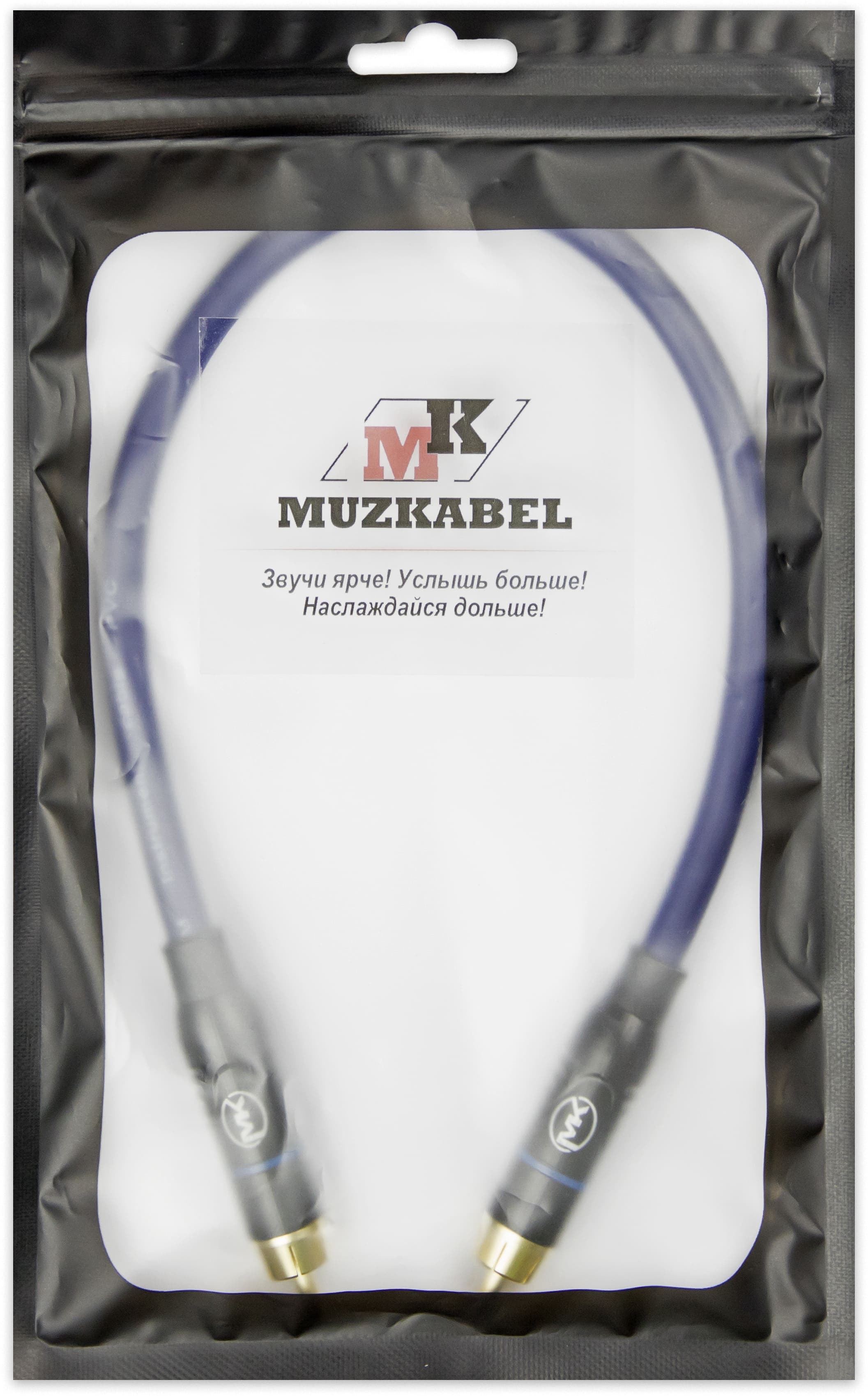 Патч-кабель MUZKABEL RSFIK4SP, RCA – RCA (Синее кольцо) миниатюра 5
