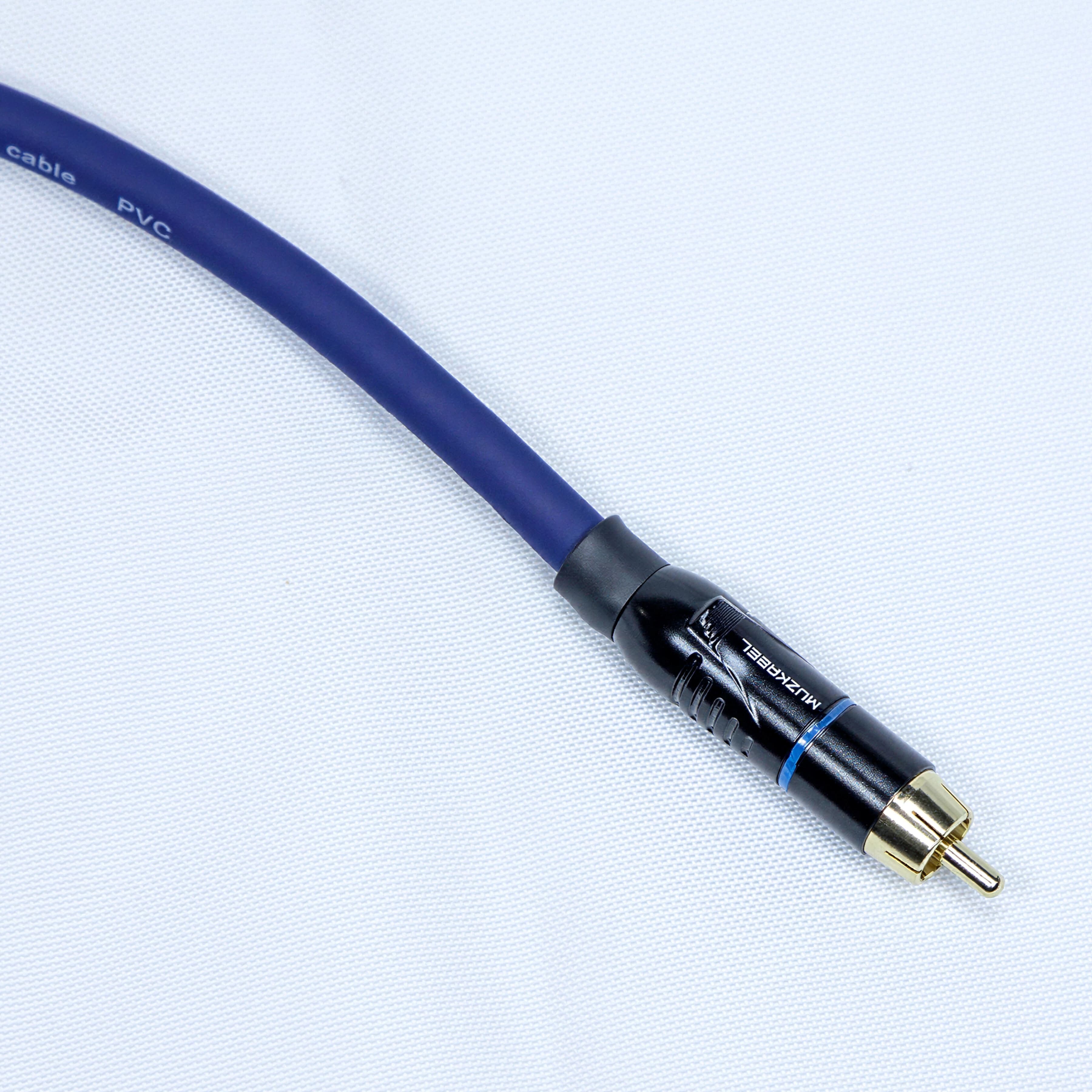 Патч-кабель MUZKABEL RSFIK4SP, RCA – RCA (Синее кольцо) миниатюра 4