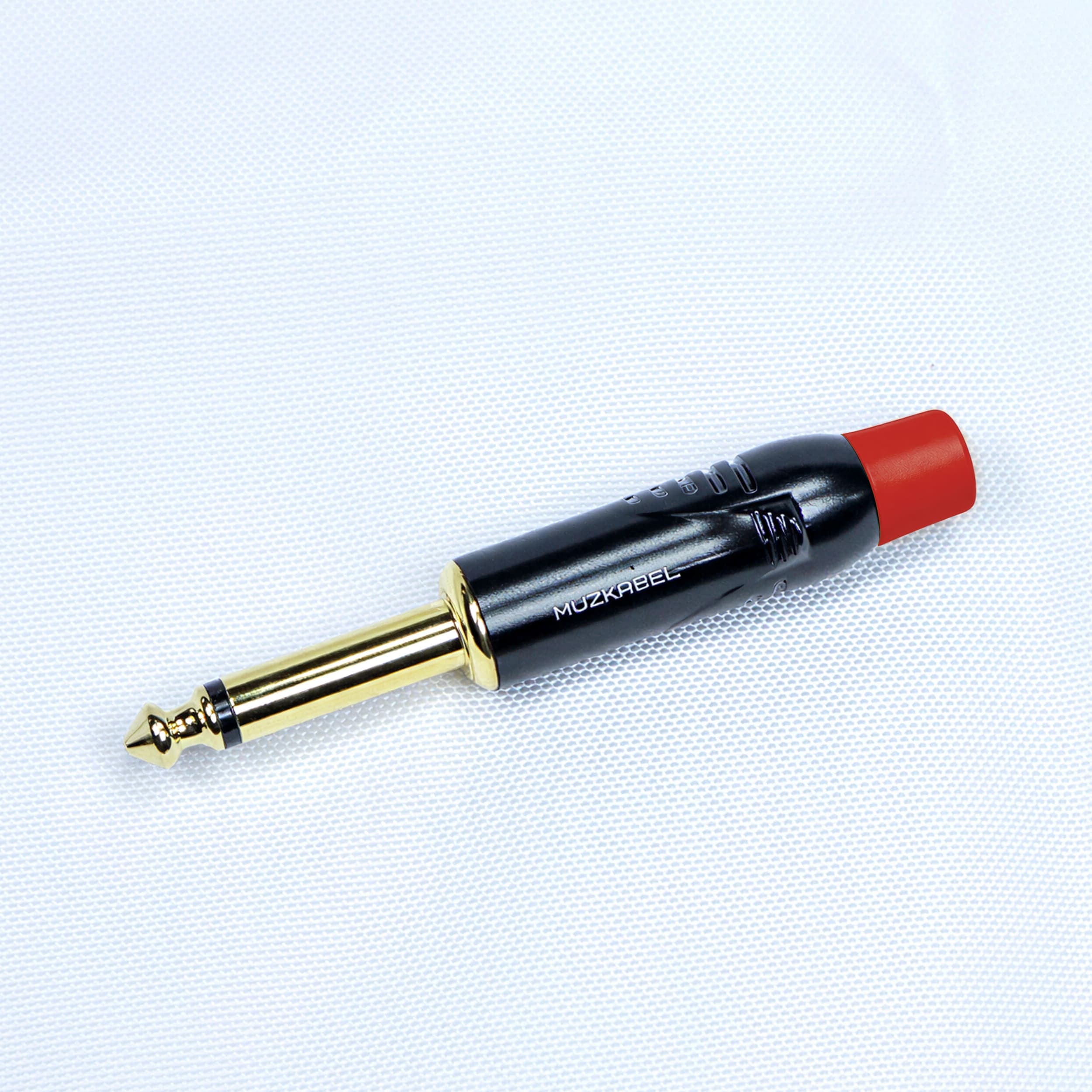 Разъем Jack (mono) MUZKABEL MJ-2G RD