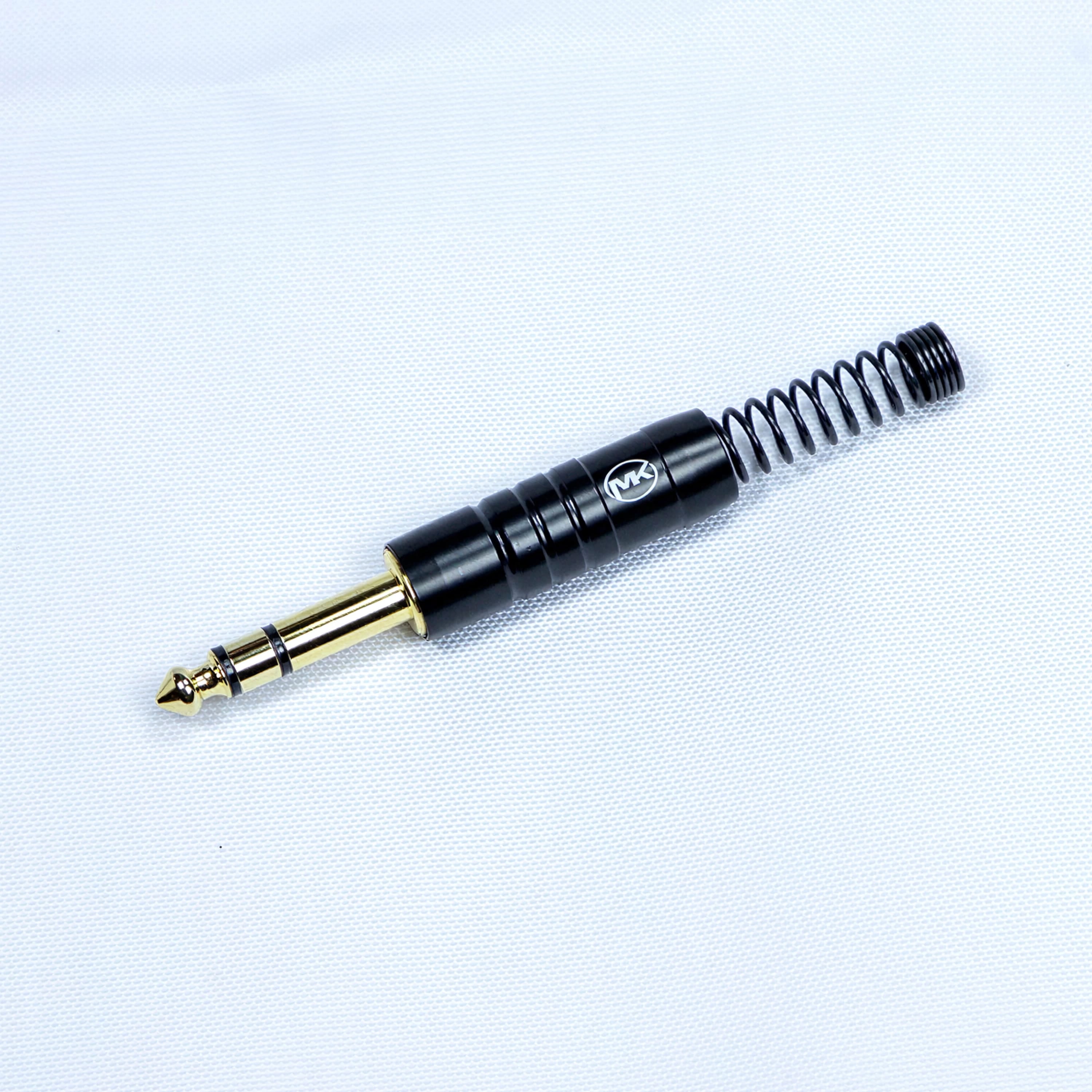 Разъём Jack 6,3 мм MUZKABEL MJ-G-S BK (стерео) чёрный корпус