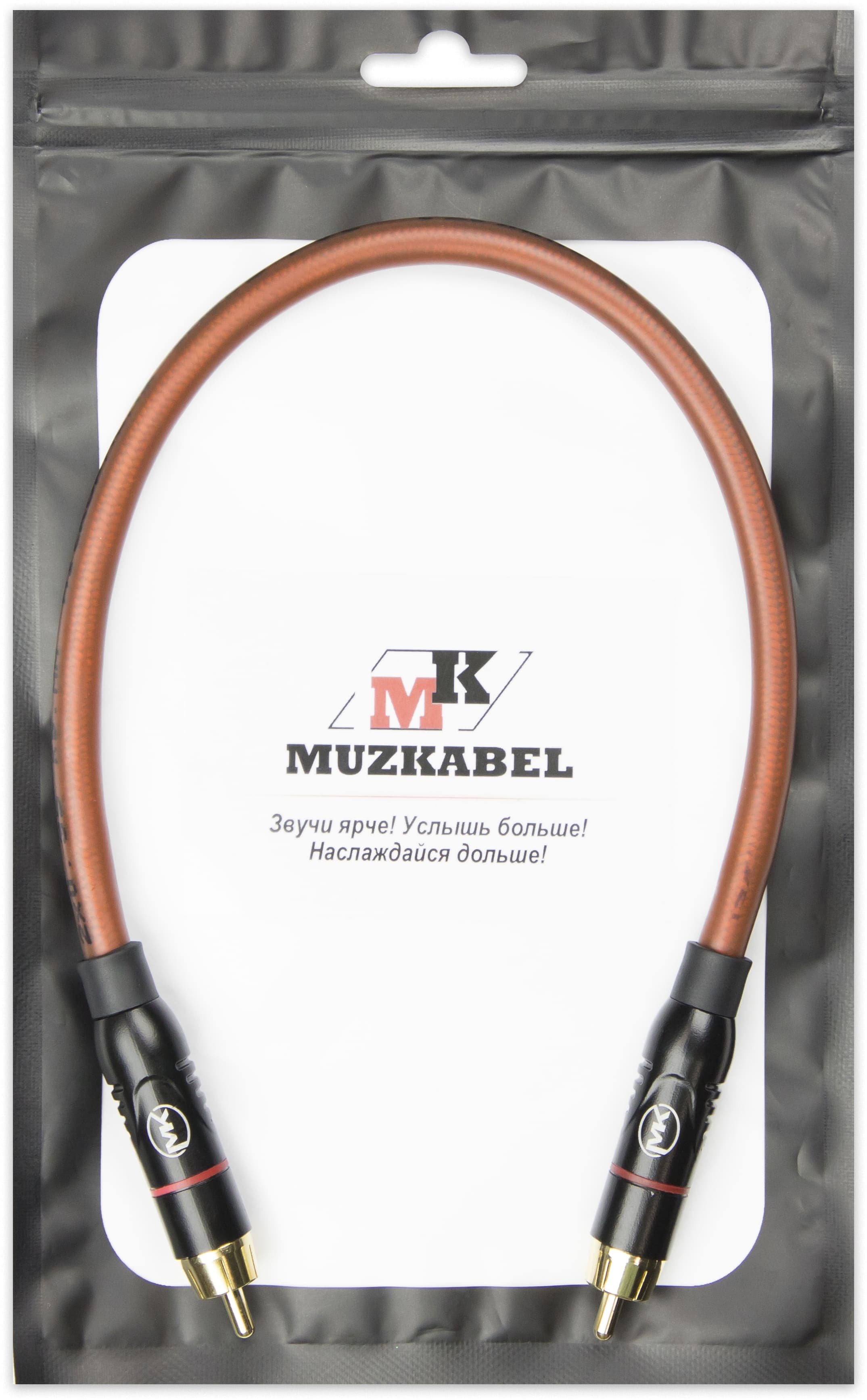 Патч-кабель MUZKABEL RCXMK5BP, RCA – RCA (Красное кольцо) - вид 1