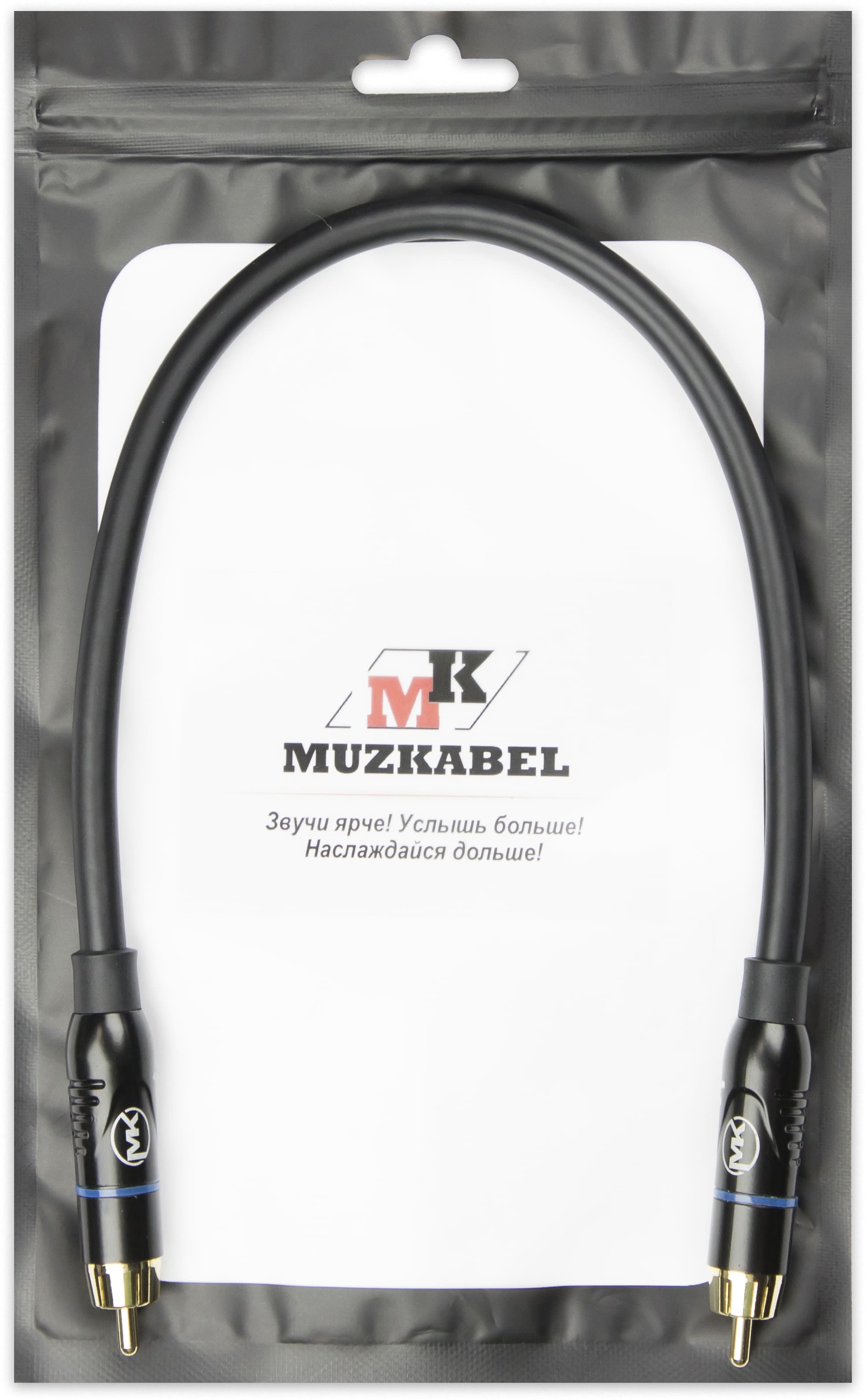 Патч-кабель MUZKABEL RCBIK3P, RCA – RCA (Синее кольцо)