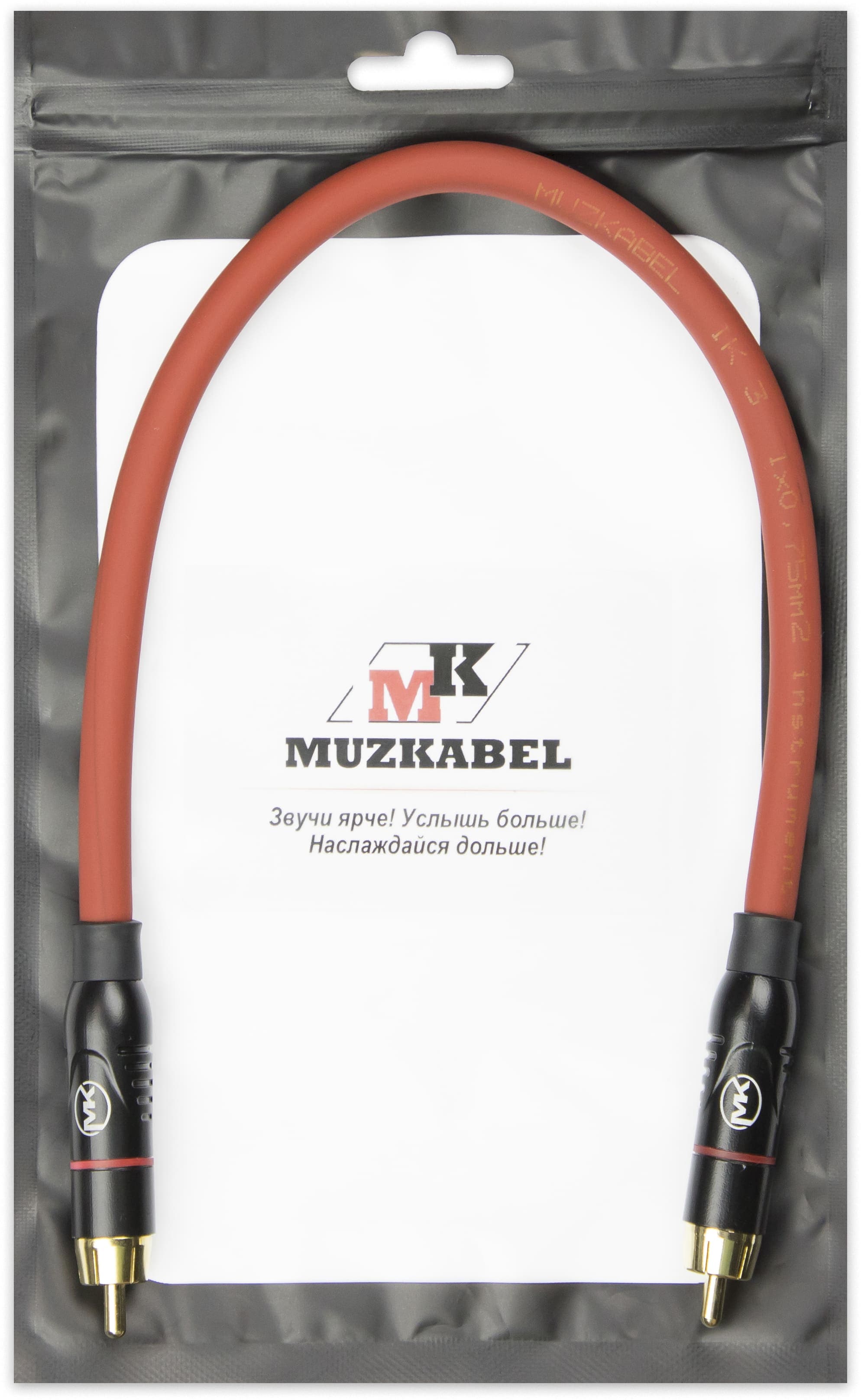 Патч-кабель MUZKABEL RCBIK3RP, RCA – RCA (Красное кольцо) - вид 1
