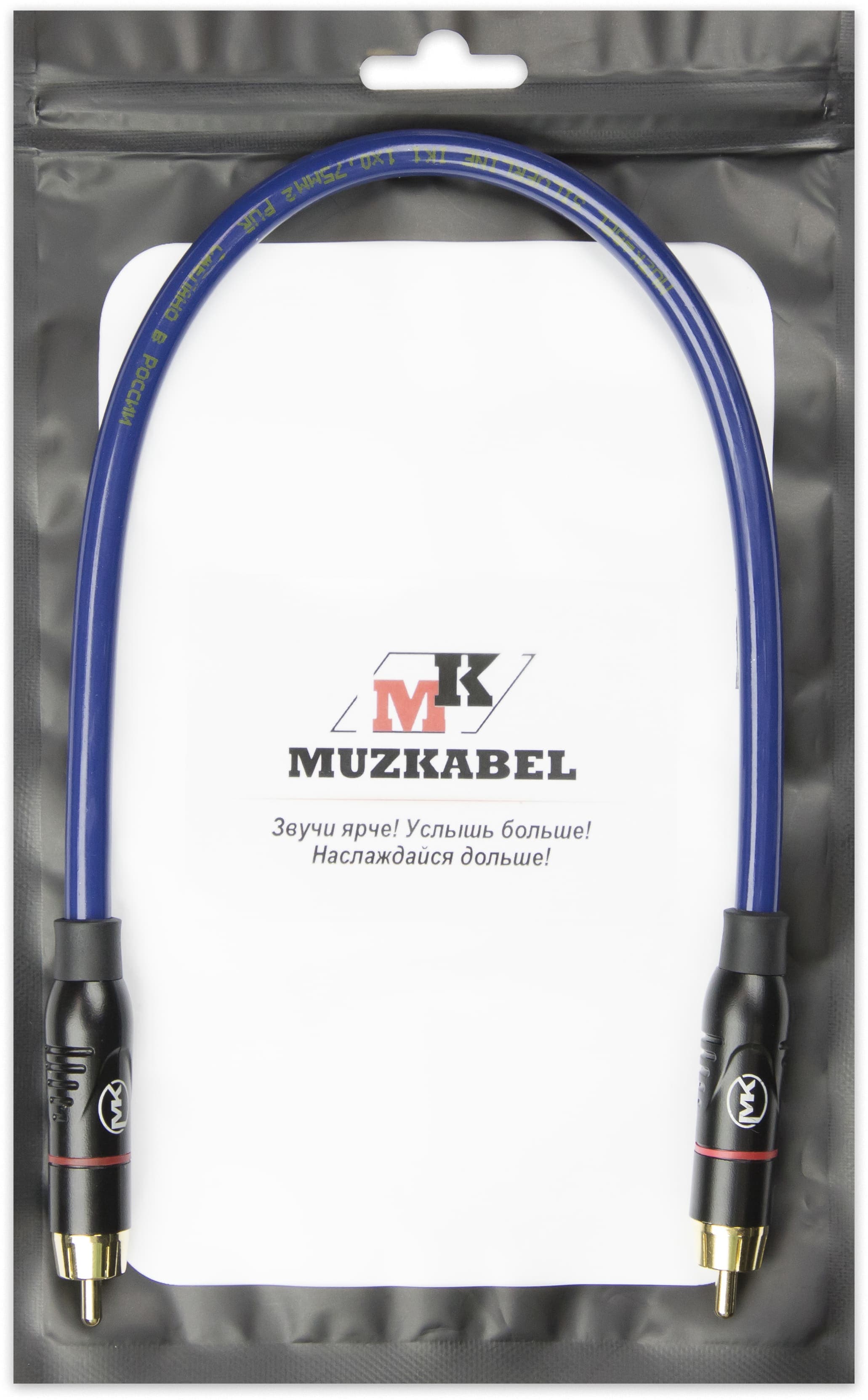Патч-кабель MUZKABEL RSLIK1P, RCA – RCA (Красное кольцо) - вид 1