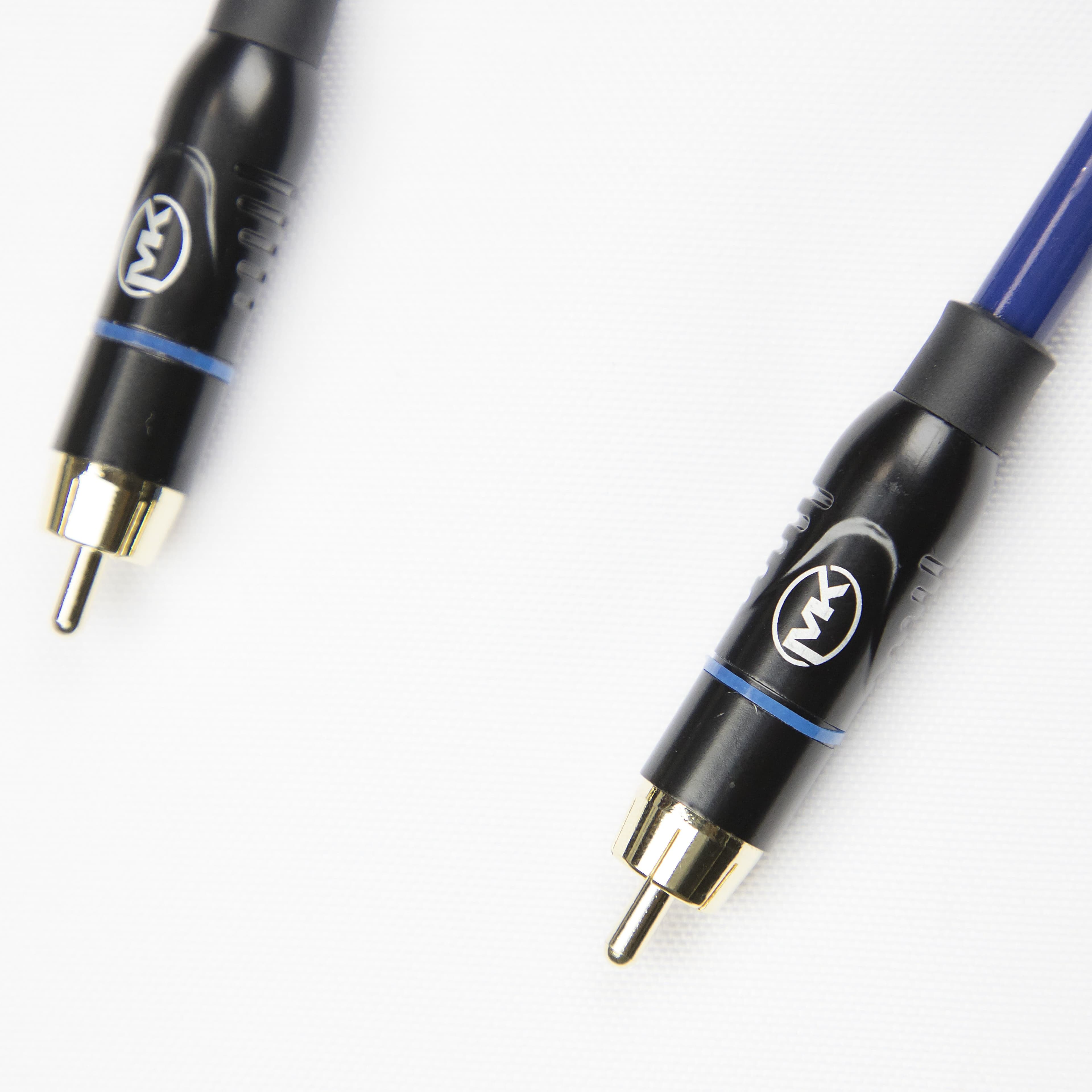 Патч-кабель MUZKABEL RSLIK1P, RCA – RCA (Синее кольцо) миниатюра 3