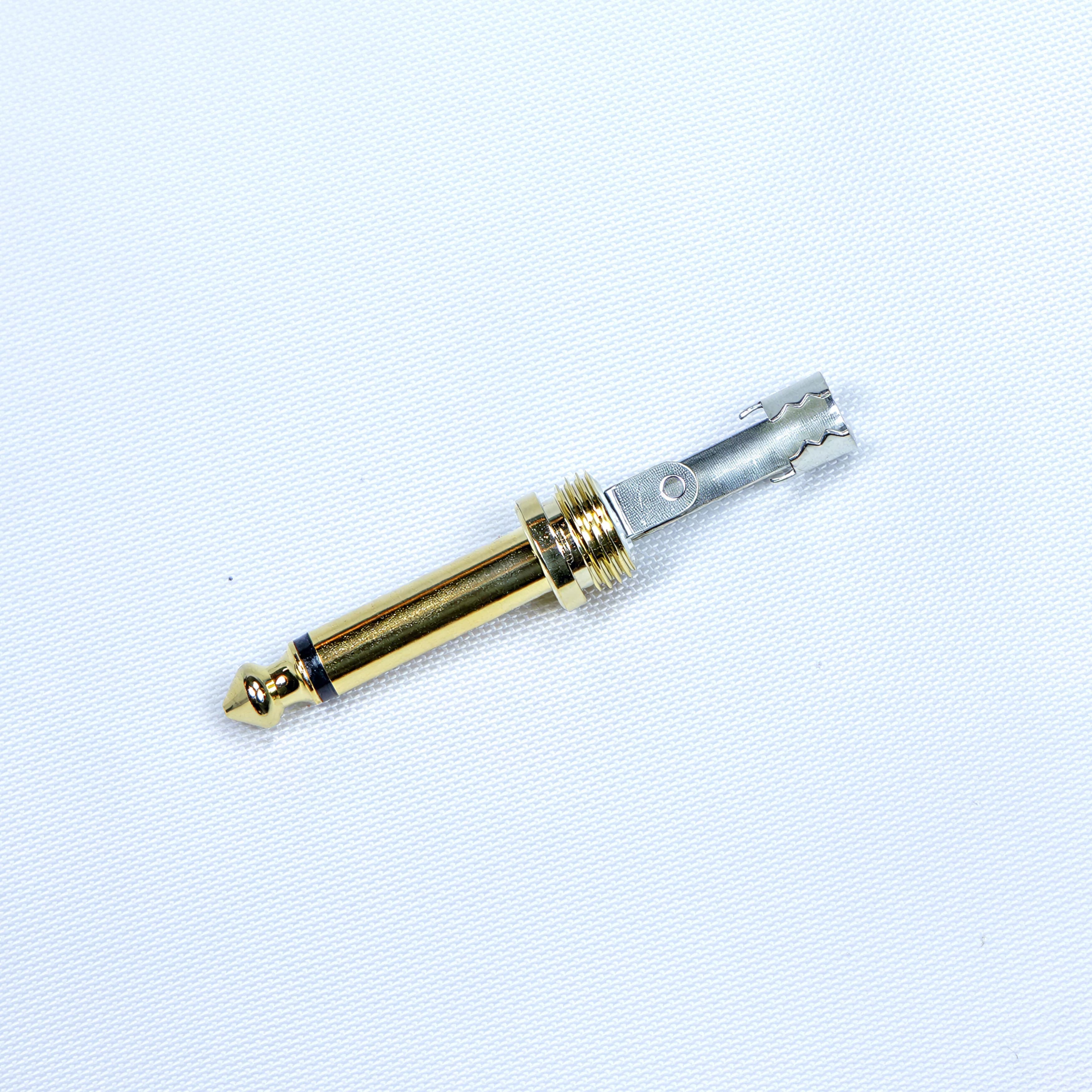 Разъём Jack 6,3 мм MUZKABEL MJ-G NK (моно) никелированный корпус миниатюра 3