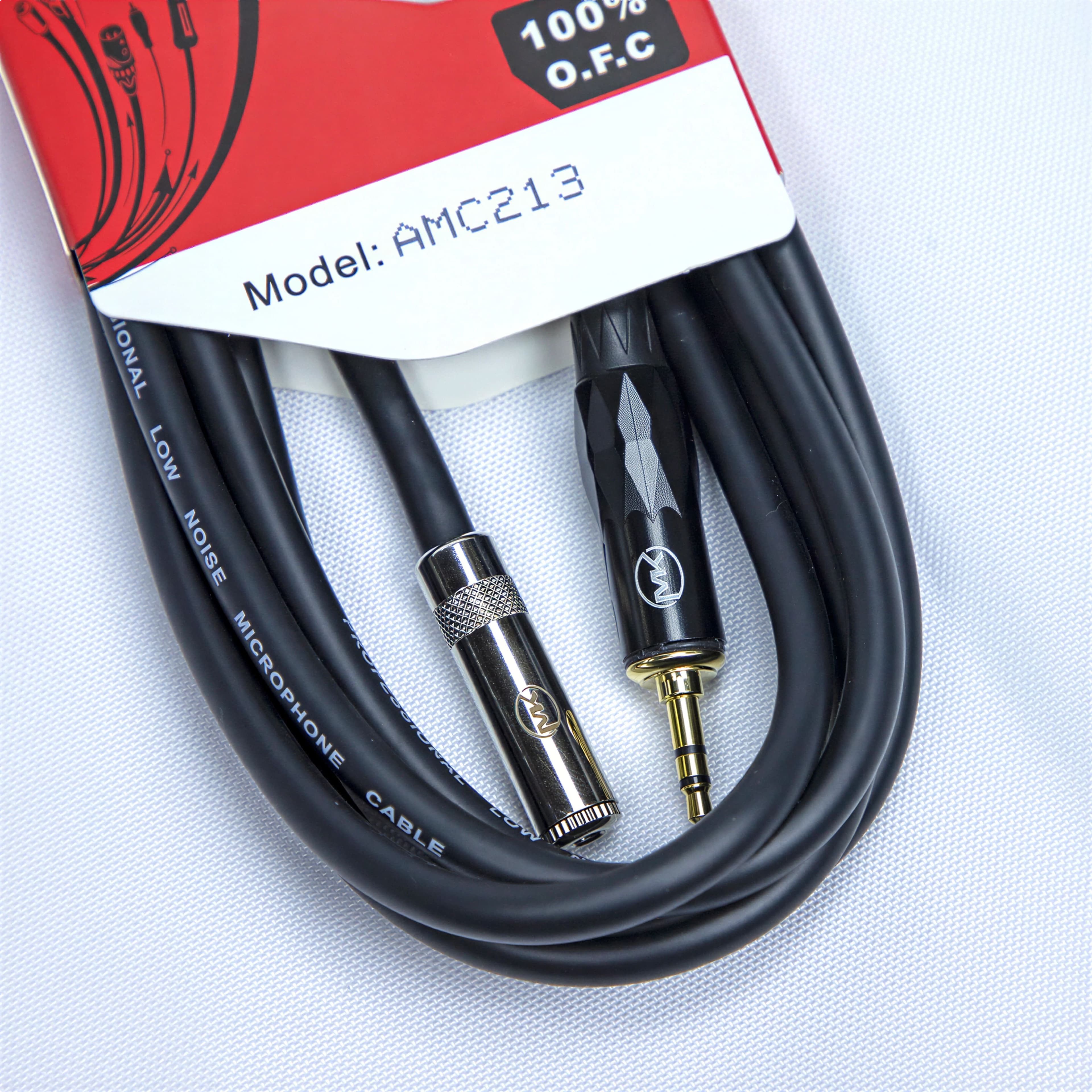AUX-удлинитель MUZKABEL AMC213 - 3 метра, MINI JACK (3.5) папа - MINI JACK (3.5) мама миниатюра 2