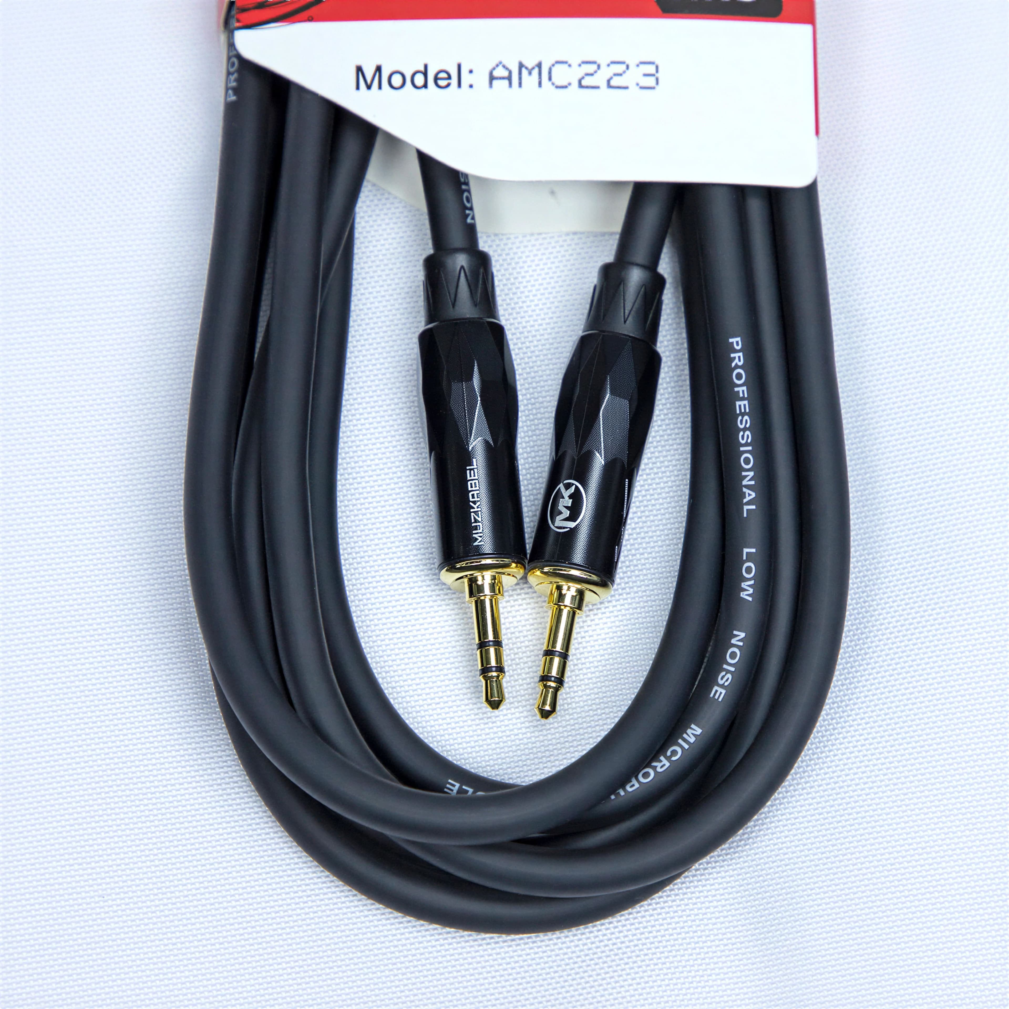 Аудио кабель MUZKABEL AMC223 - 3 метра, MINI JACK (3.5) - MINI JACK (3.5) миниатюра 2
