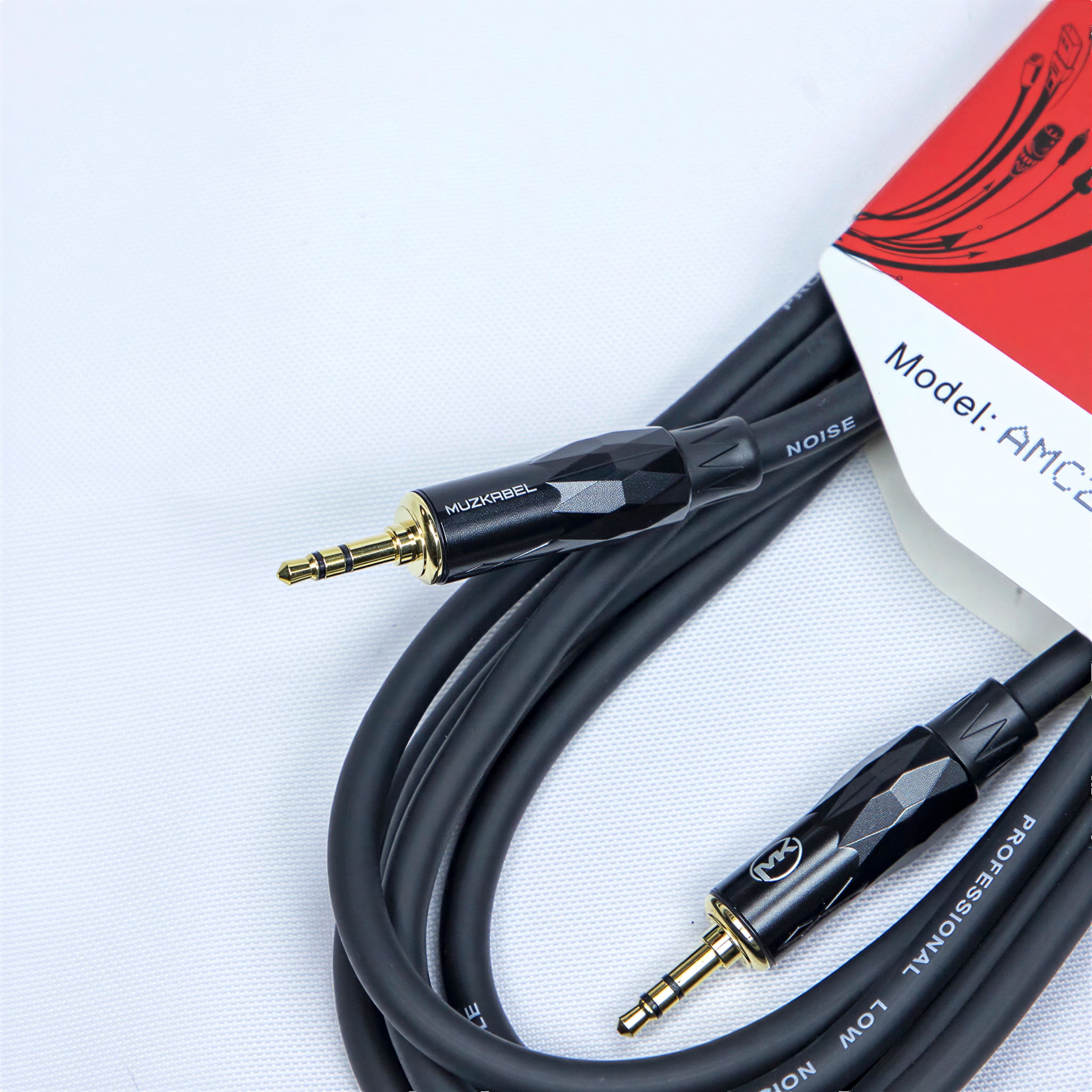 Аудио кабель MUZKABEL AMC223 - 3 метра, MINI JACK (3.5) - MINI JACK (3.5) миниатюра 3