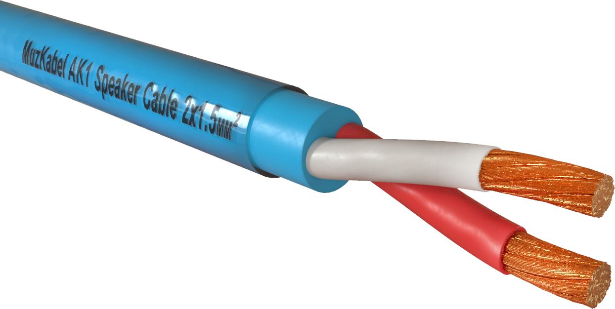 Акустический кабель - MUZKABEL AK 1, 2 х 1.5 мм², Бирюзовый