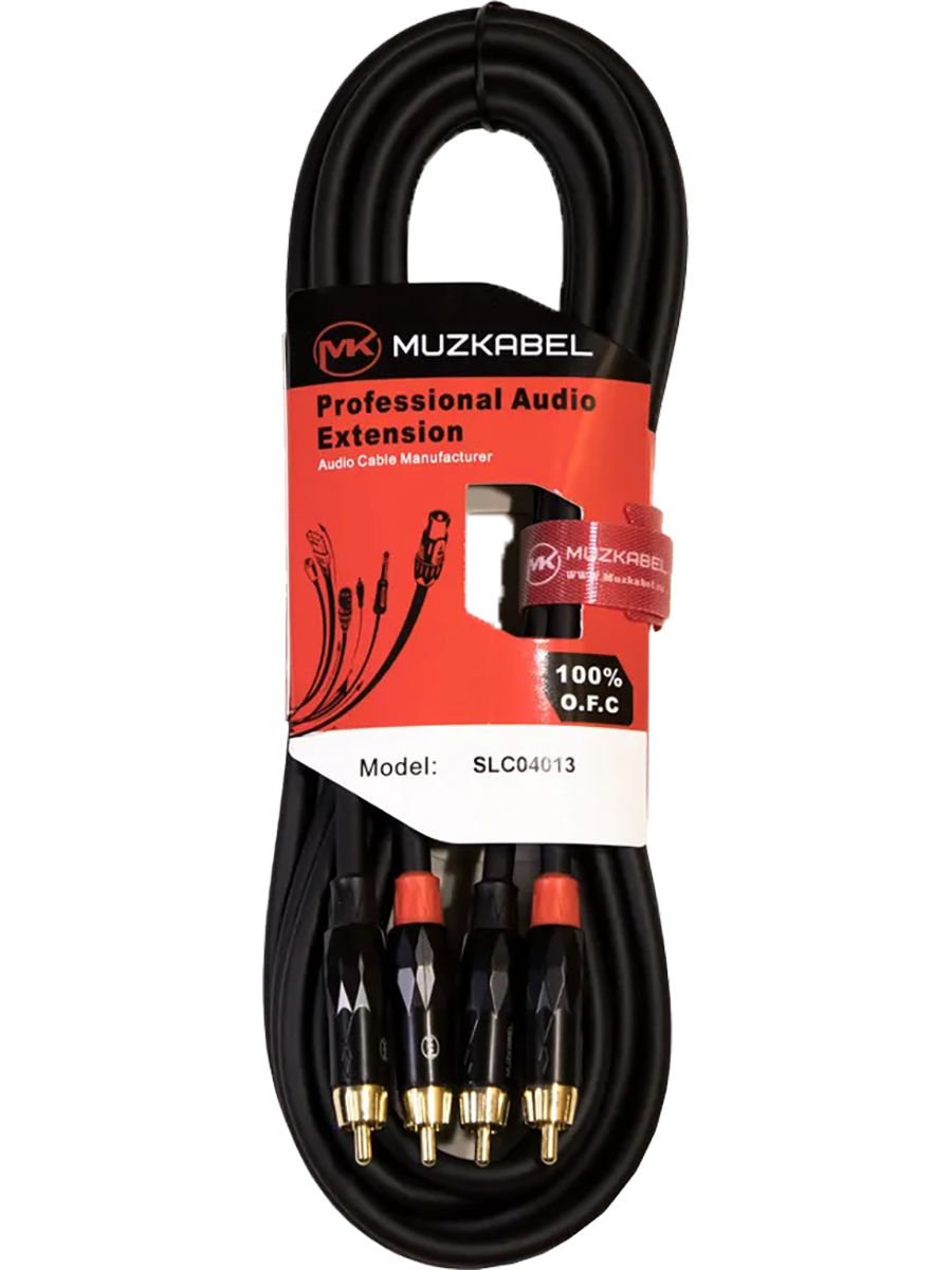 Аудио кабель MUZKABEL SLC04016 - 6 метров, 2RCA - 2RCA