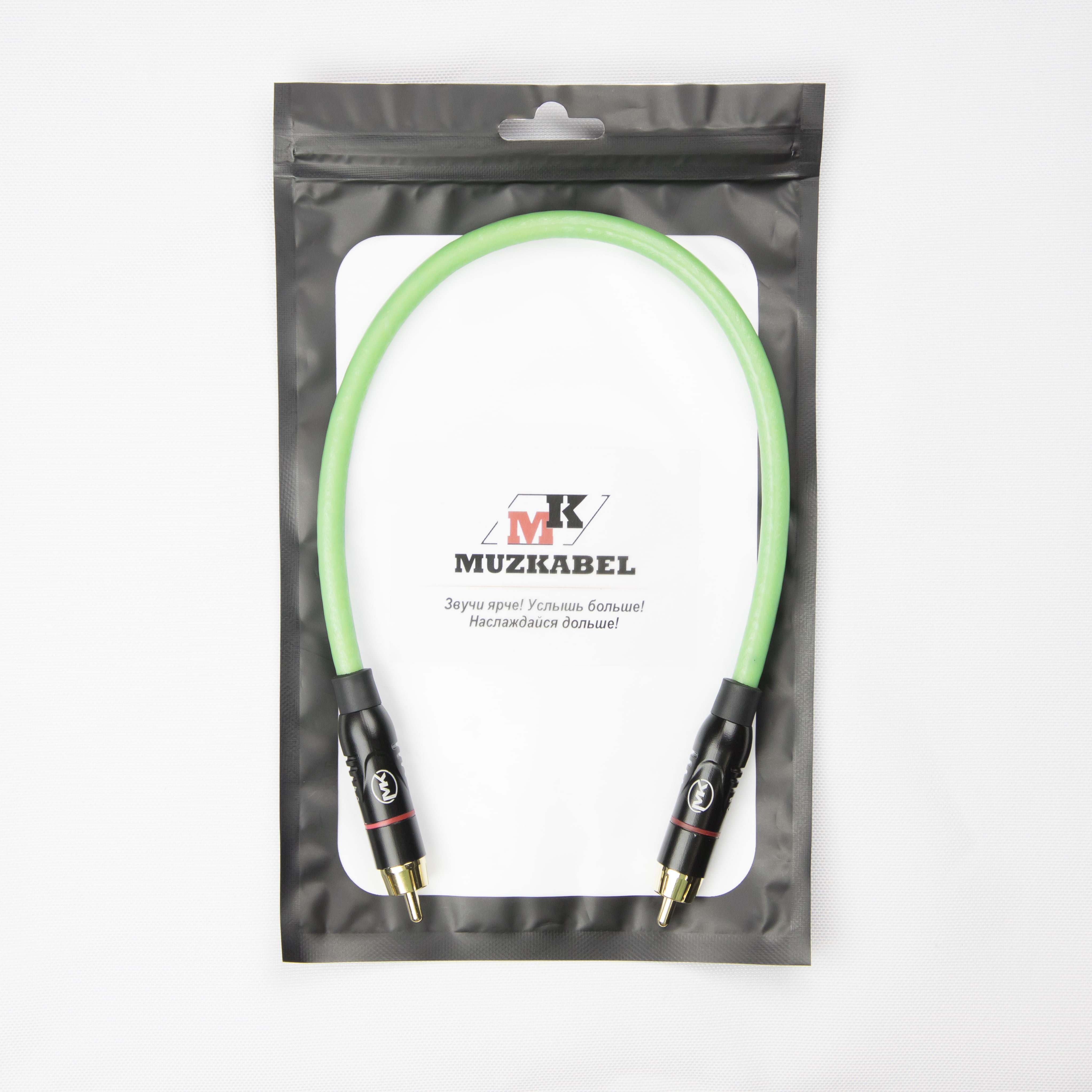 Патч-кабель MUZKABEL SRCIK2P - 0.2 метра, RCA – RCA (Красное кольцо)