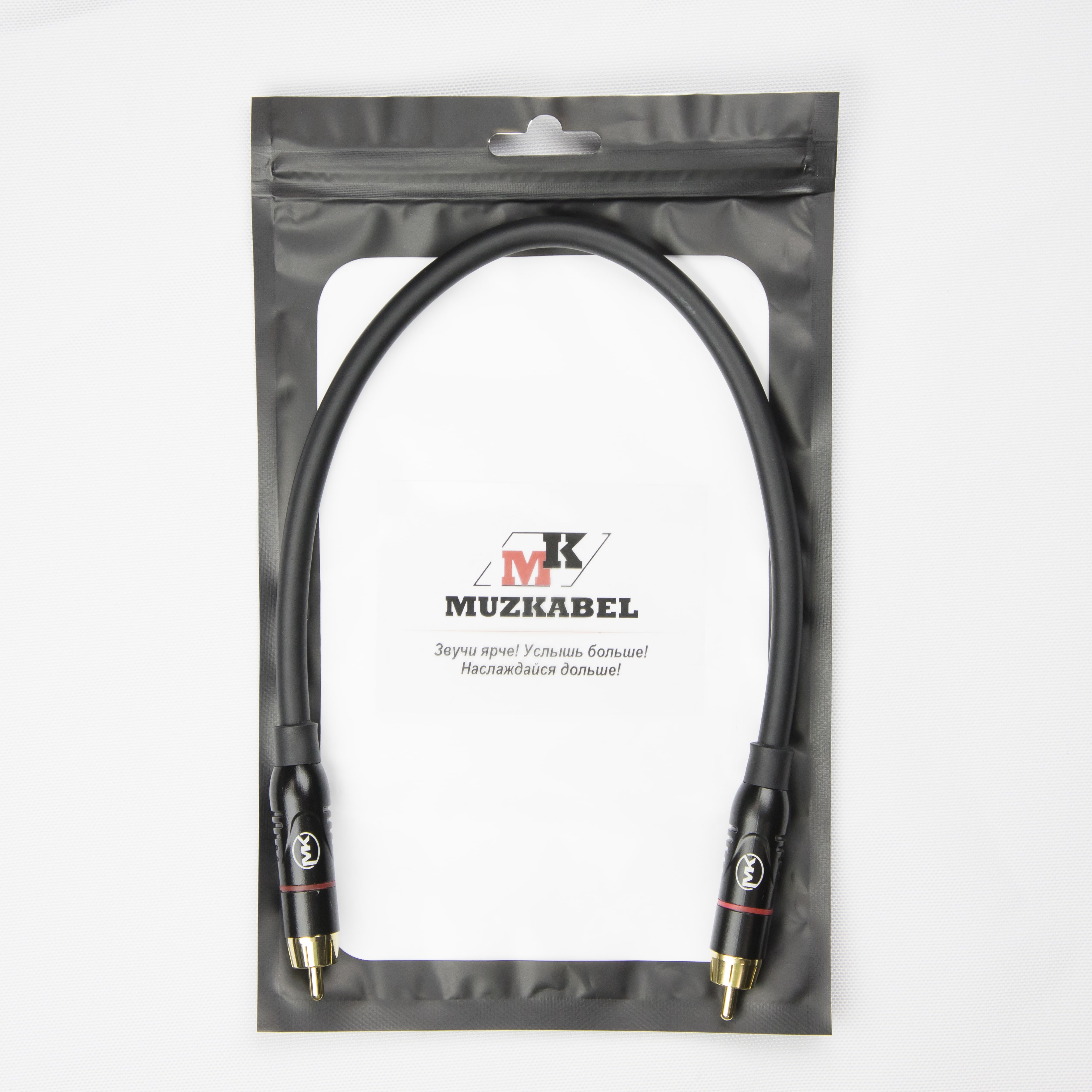 Патч-кабель MUZKABEL RSFIK4BP - 0.3 метра, RCA – RCA (Красное кольцо)